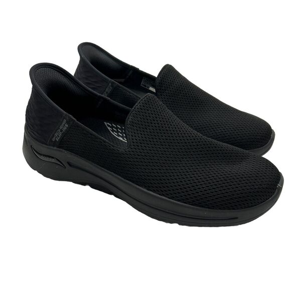 SKECHERS Shoes - Skechers Slip-Ins Arch Fit Shoes Sneakers Black Hands Free GO Walk-Womens Sz 10